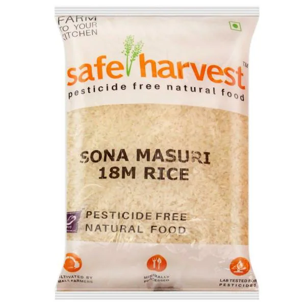 Organic Unpolished Sona Masoori Rice - 1kg | Healthy, Nutrient-Rich Rice