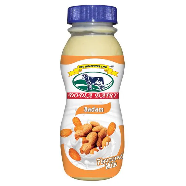 Dodla Dairy Badam Flavoured Milk 200 ml (Bottle) JioMart