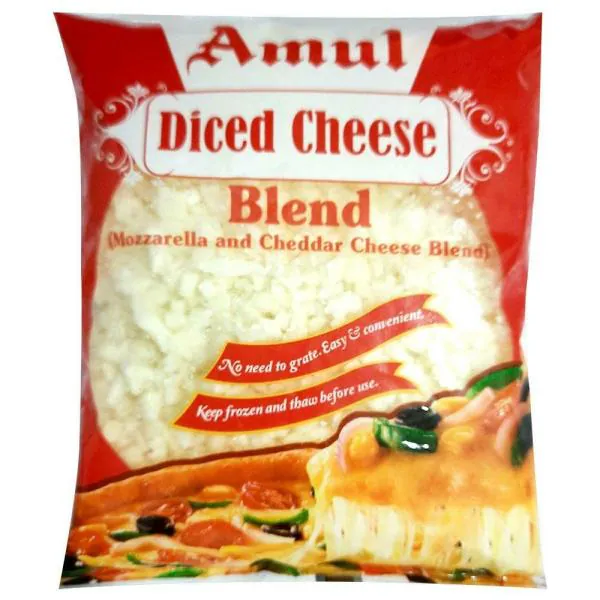 Amul Mozzarella And Cheddar Diced Cheese Blend 200 g (Pack) JioMart