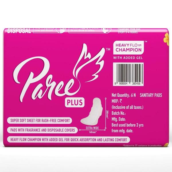 Paree Pariz Petal Soft Touch Sanitary Napkin with Wings (XL) 6 pads