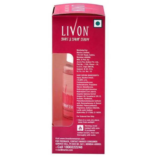 Livon Shake & Spray Hair Serum 50 ml - JioMart
