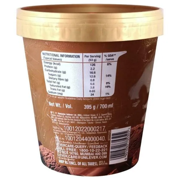 Kwality Wall's Chocolate Sensation Family Pack 700 ml (Tub) JioMart