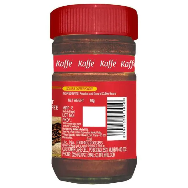 Kaffe Pure Instant Coffee Powder 50 g JioMart