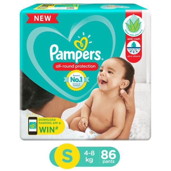 Pampers AllRound Protection Pants (S) 86 count (4 8 kg) JioMart