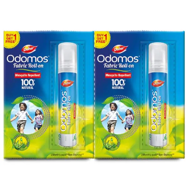 Odomos Fabric RollOn Mosquito Repellent 8 ml (Buy 1 Get 1 Free) JioMart