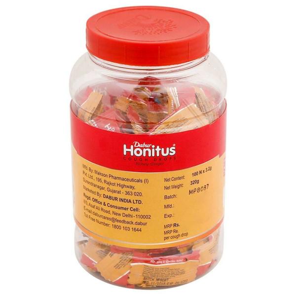 Dabur Honitus Honey & Ginger Cough Drops 100 pcs JioMart