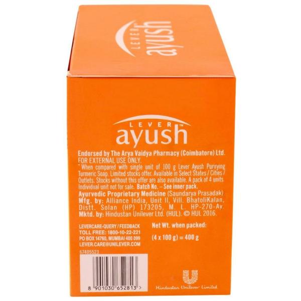 Ayush Purifying Turmeric Soap 100 g (Pack of 4) JioMart