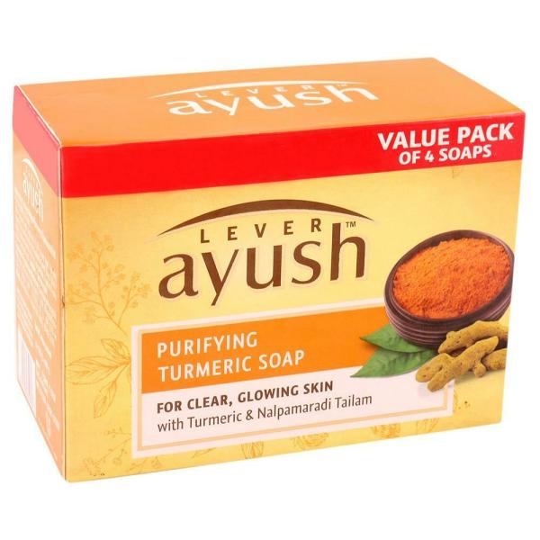 Ayush Purifying Turmeric Soap 100 g (Pack of 4) JioMart