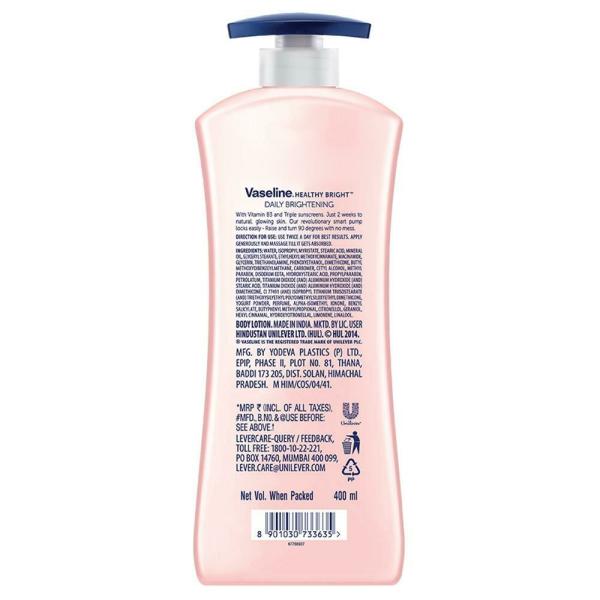 Vaseline Healthy Bright Daily Brightening Body Lotion 400 ml JioMart