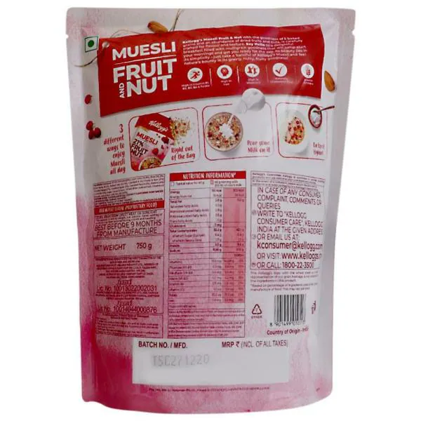 Kellogg's Fruit & Nut Crunchy Muesli 750 g JioMart