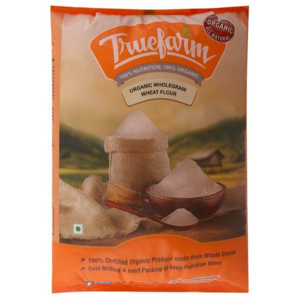 Truefarm Organic Whole Wheat Atta 1 kg JioMart