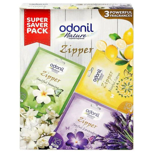 Odonil Zipper Assorted Air Freshener Gel 10 g (Pack of 3) JioMart