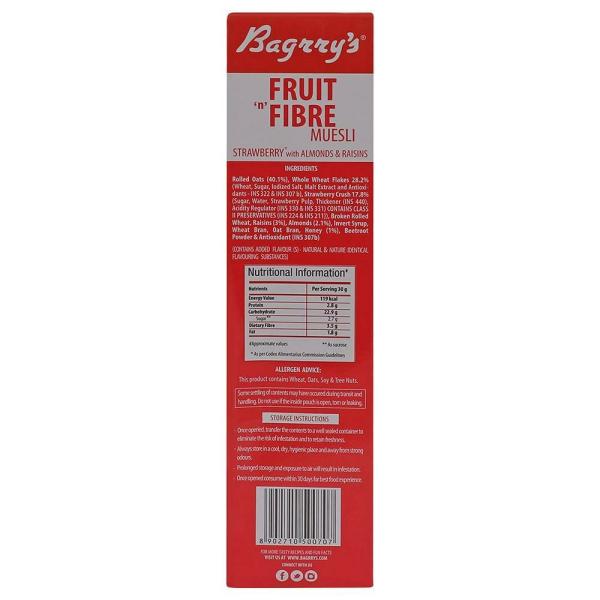 Bagrry's Fruit 'n' Fibre Strawberry Muesli 500 g JioMart