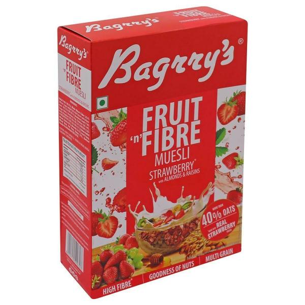 Bagrry's Fruit 'n' Fibre Strawberry Muesli 500 g JioMart