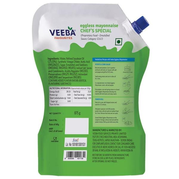 Veeba Eggless Mayonnaise 875 g JioMart