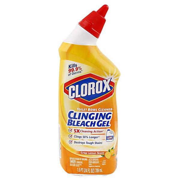 Clorox Crisp Lemon Scent Clinging Bleach Gel Toilet Bowl Cleaner 709 ml JioMart