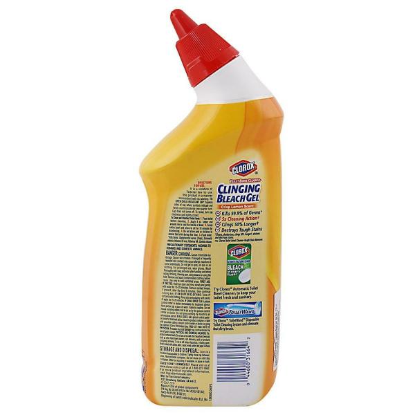 Clorox Crisp Lemon Scent Clinging Bleach Gel Toilet Bowl Cleaner 709 ml JioMart
