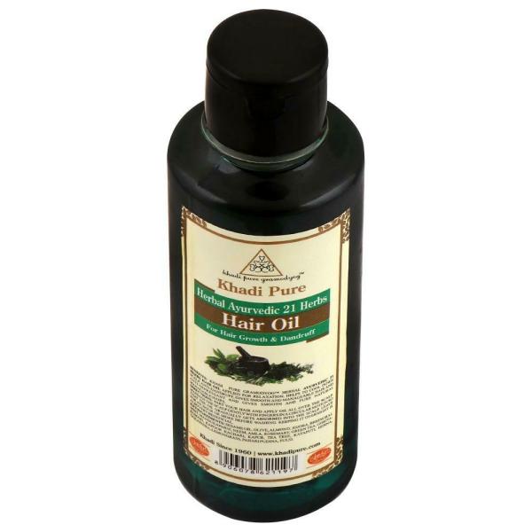 Khadi Pure Ayurvedic 21 Herbs Herbal Hair Oil 210 ml - JioMart