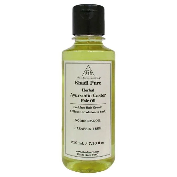 Khadi Pure Herbal Ayurvedic Castor Paraffin Free Hair Oil 210 ml - JioMart