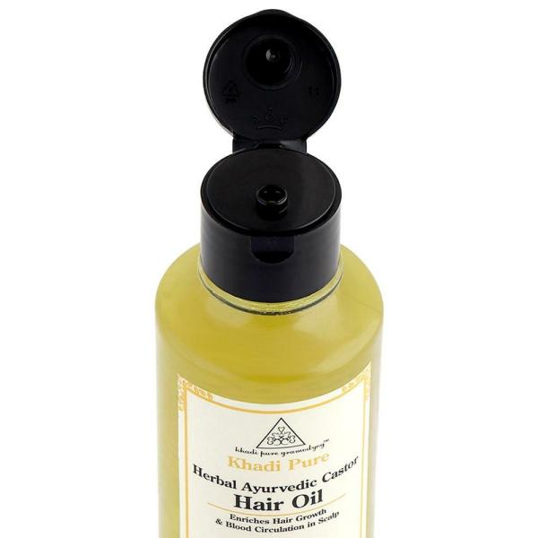 Khadi Pure Herbal Ayurvedic Castor Paraffin Free Hair Oil 210 ml - JioMart
