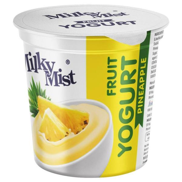 Milky Mist Pineapple Flavoured Fruit Yogurt 100 g (Cup) JioMart