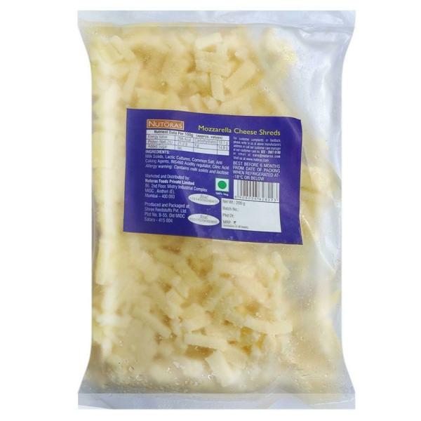 Nutoras Mozzarella Cheese Shreds 200 g (Pack) JioMart