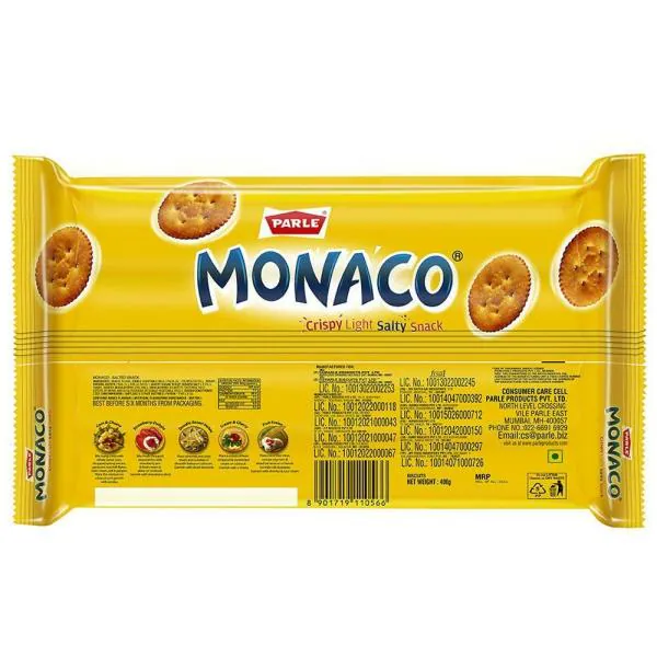 Parle Monaco Classic Regular Salted Biscuits 400 g JioMart