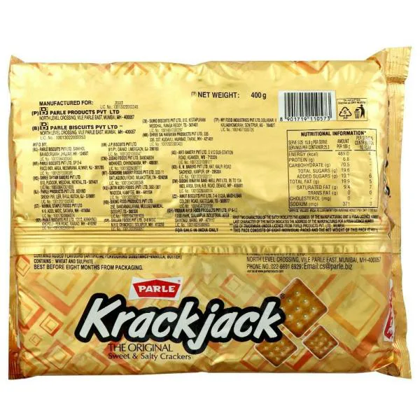 Parle Krack Jack Biscuits 400 g JioMart