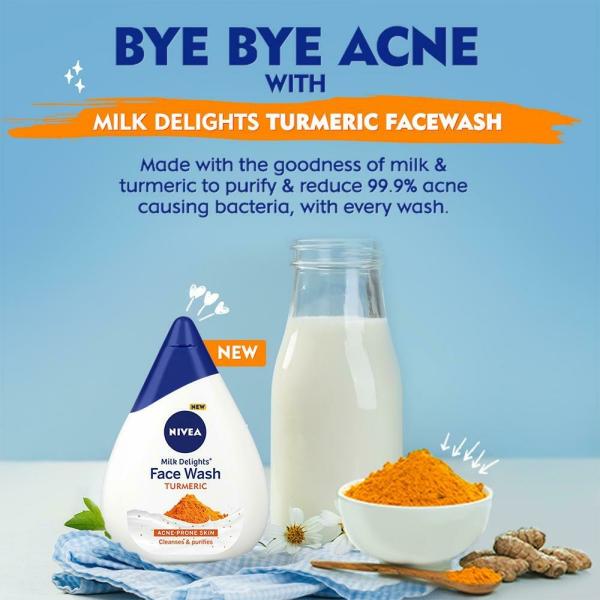 Nivea Milk Delights Turmeric Face Wash for Acne Prone Skin 100 ml JioMart