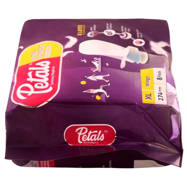 Petals Ultra Comfort Sanitary Napkins with Wings (XL) 8 pads JioMart