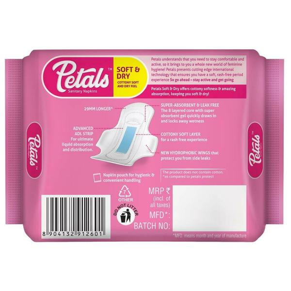 Petals Soft and Dry Sanitary Napkin (XL) 6 pads JioMart