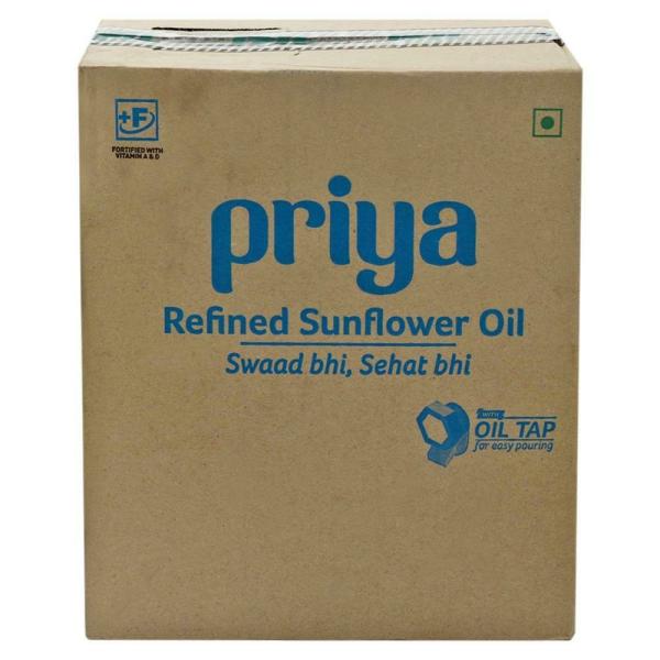 Priya Refined Sunflower Oil 15 L JioMart