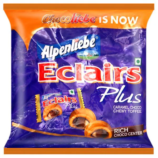 Alpenliebe Eclairs Plus Choco Caramel Chewy Toffee 136 g JioMart