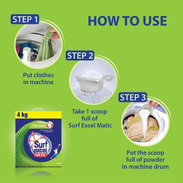 Surf Excel Matic Top Load Detergent Powder 4 kg JioMart