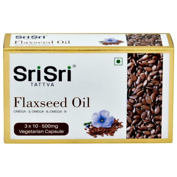 Sri Sri Tattva Flaxseed Oil Veg Capsule 10 Nos (Pack of 3) JioMart