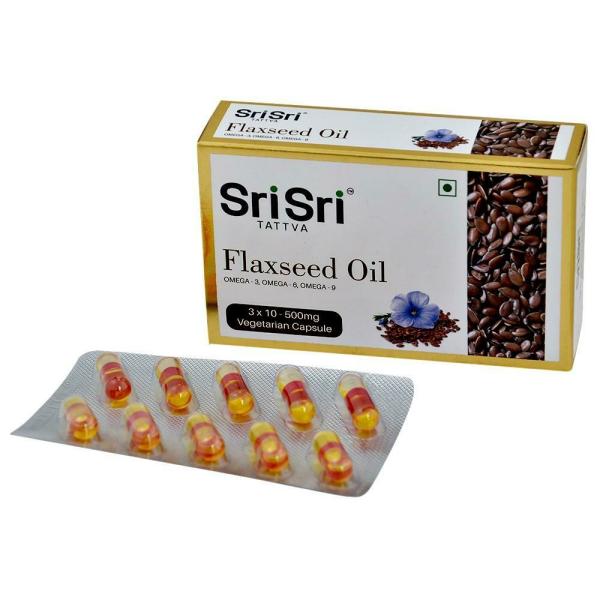 Sri Sri Tattva Flaxseed Oil Veg Capsule 10 Nos (Pack of 3) JioMart