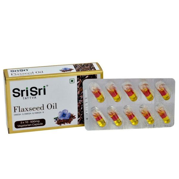 Sri Sri Tattva Flaxseed Oil Veg Capsule 10 Nos (Pack of 3) JioMart