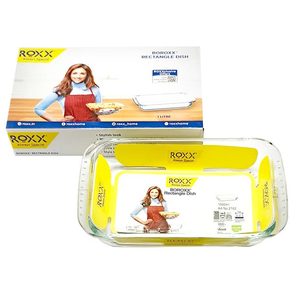 Roxx Rectangular Glass Serving Dish 1 L JioMart