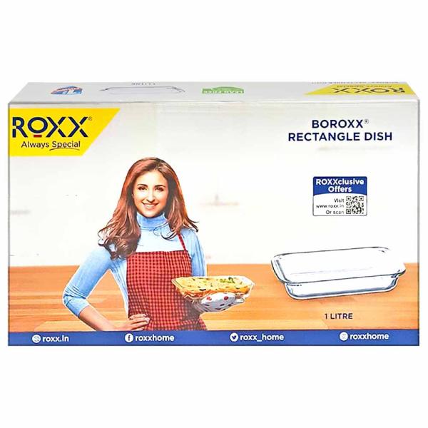 Roxx Rectangular Glass Serving Dish 1 L JioMart