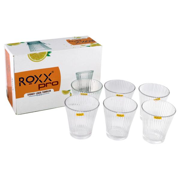 Roxx Pro Sydney Liner Glass Tumbler 370 ml (Set of 6) JioMart