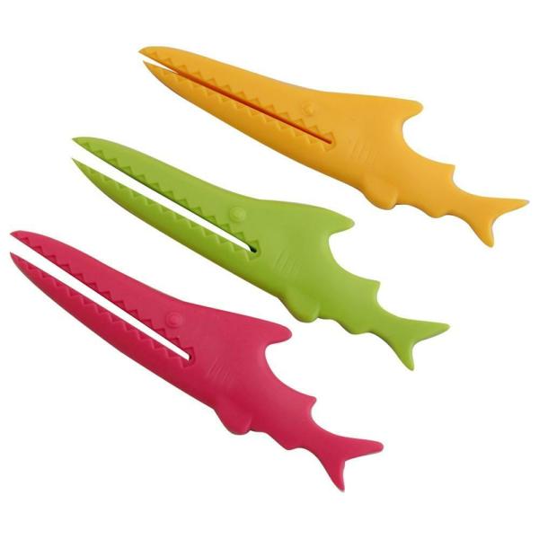 Connect Wide Shark Assorted Plastic Clip Sealer & Toothpaste Squeezer 3