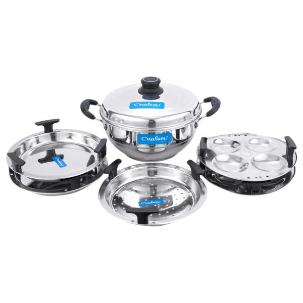 Neelam Stainless Steel Induction Base Mini Multi Kadai (7 pcs) JioMart