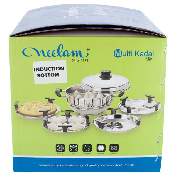 Neelam Stainless Steel Induction Base Mini Multi Kadai (7 pcs) JioMart