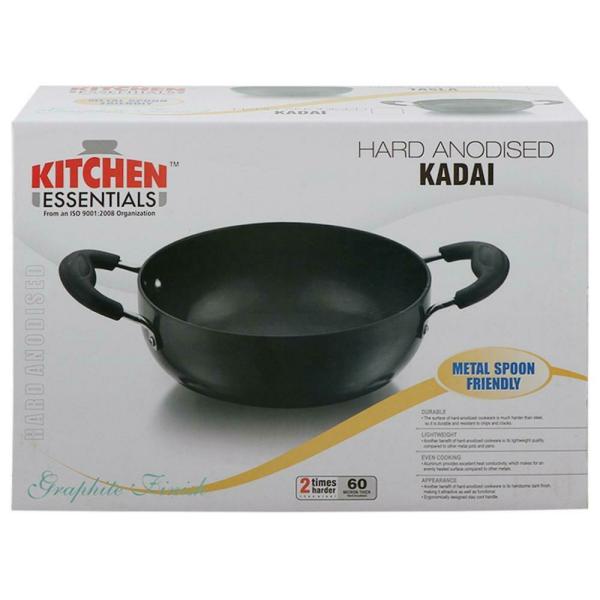 Kitchen Essentials Hard Anodised Kadai 9 inch JioMart