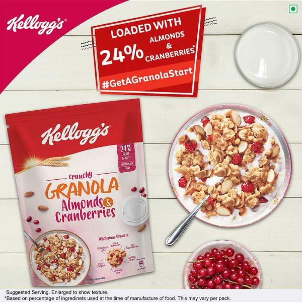 Kellogg's Almonds & Cranberries Crunchy Granola 460 g JioMart