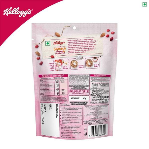 Kellogg's Almonds & Cranberries Crunchy Granola 145 g JioMart