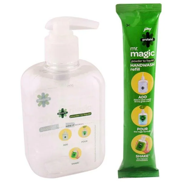 Godrej Protekt Mr. Magic Powder To Liquid Handwash Combo Pack (Bottle