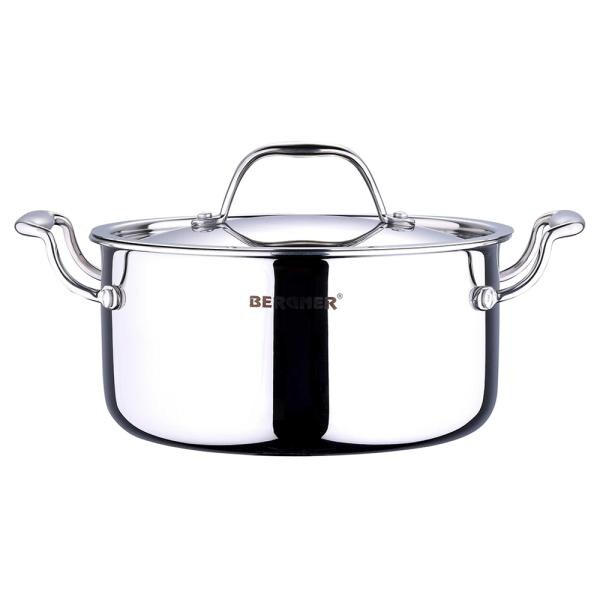 Bergner Argent Stainless Steel Casserole 3.1 L with Lid JioMart