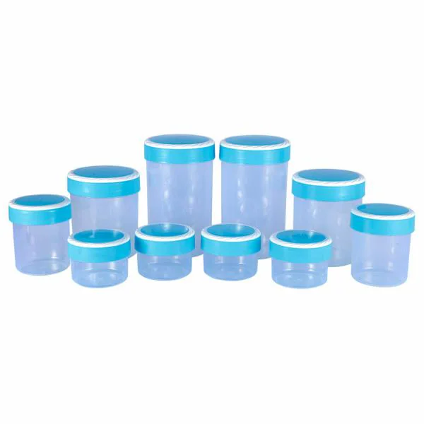 Polyset Ringo Blue Round Plastic Container (10 pcs) JioMart