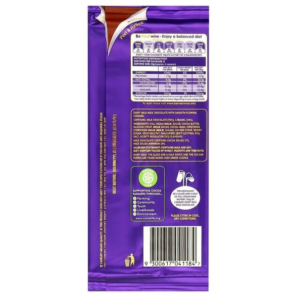 Cadbury Dairy Milk Caramello Milk Chocolate 200 g JioMart
